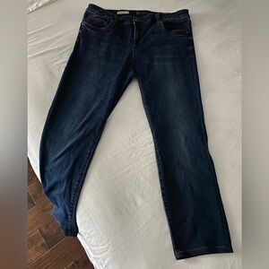 Kut from the Kloth Dark Blue Toothpick Skinny Leg Jeans size 14 Short
